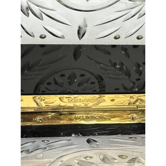 DOLCE & GABBANA Sicily Clear Plexiglass Cinderella Clutch - Picture 11 of 12